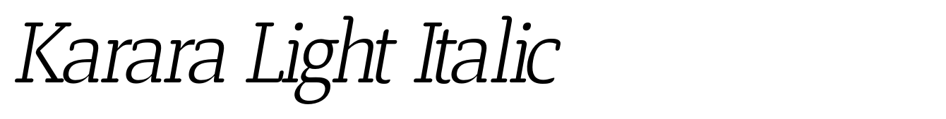 Karara Light Italic