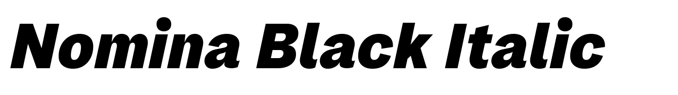 Nomina Black Italic