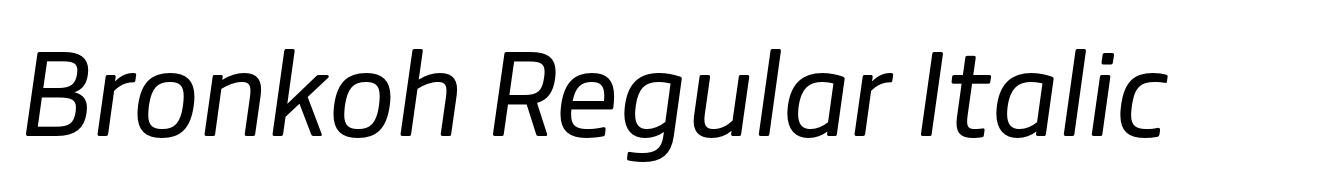 Bronkoh Regular Italic