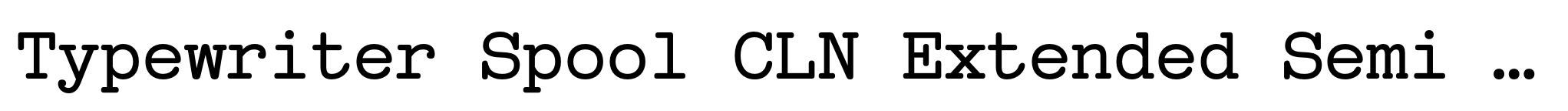 Typewriter Spool CLN Extended Semi Bold image