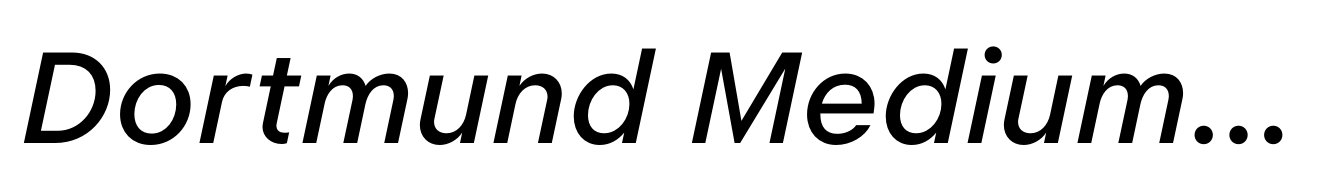 Dortmund Medium Italic
