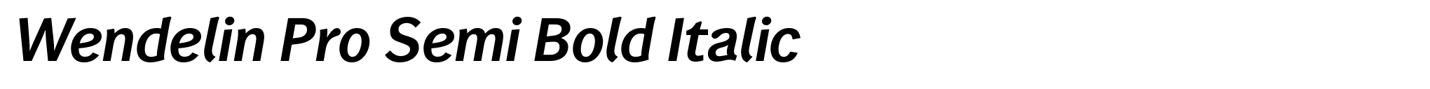 Wendelin Pro Semi Bold Italic image