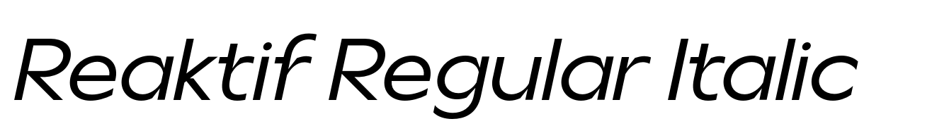 Reaktif Regular Italic
