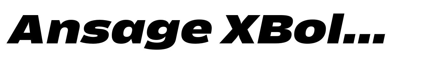 Ansage XBold XP Italic