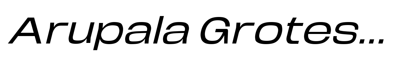 Arupala Grotesk Medium Italic