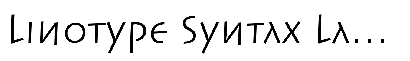Linotype Syntax Lapidar Text Regular