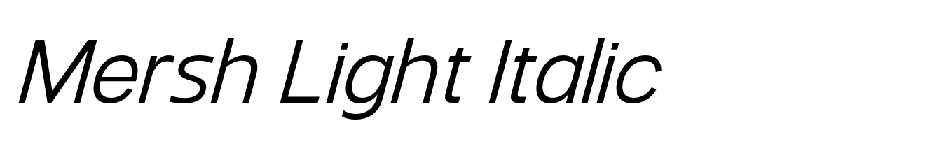Mersh Light Italic