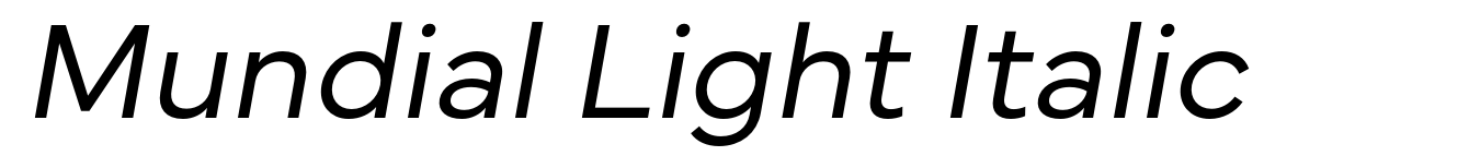 Mundial Light Italic