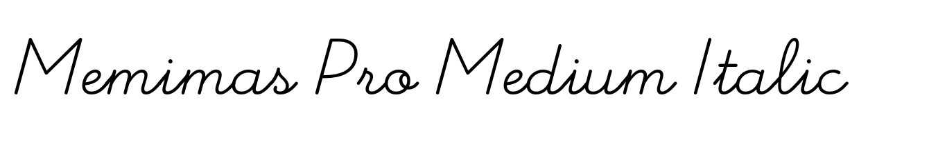 Memimas Pro Medium Italic