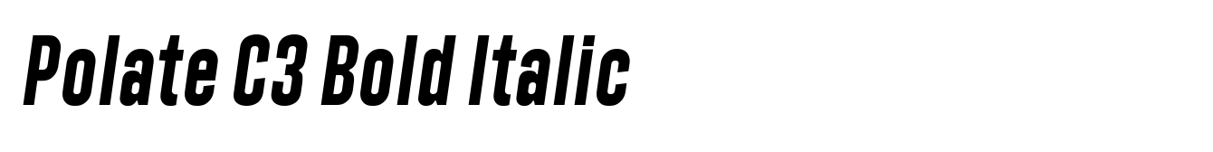 Polate C3 Bold Italic