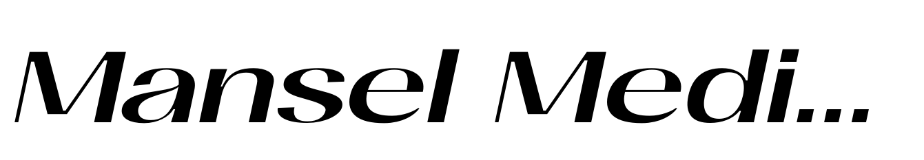 Mansel Medium Expanded Italic
