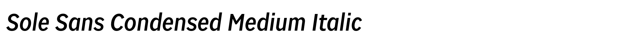 Sole Sans Condensed Medium Italic image