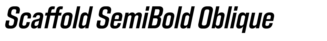 Scaffold SemiBold Oblique
