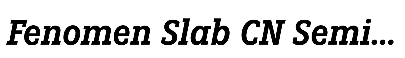 Fenomen Slab CN SemiBold Italic