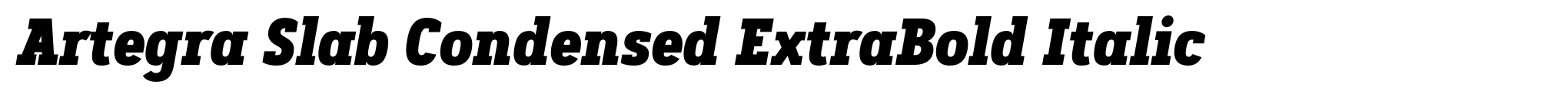 Artegra Slab Condensed ExtraBold Italic image
