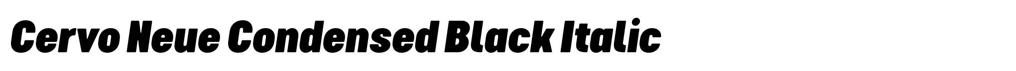 Cervo Neue Condensed Black Italic image