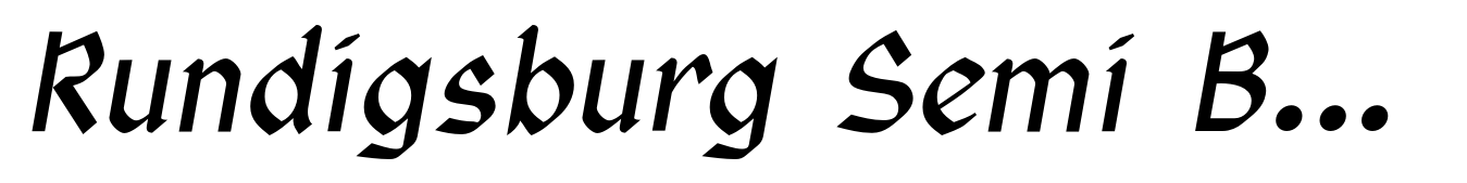 Rundigsburg Semi Bold Italic