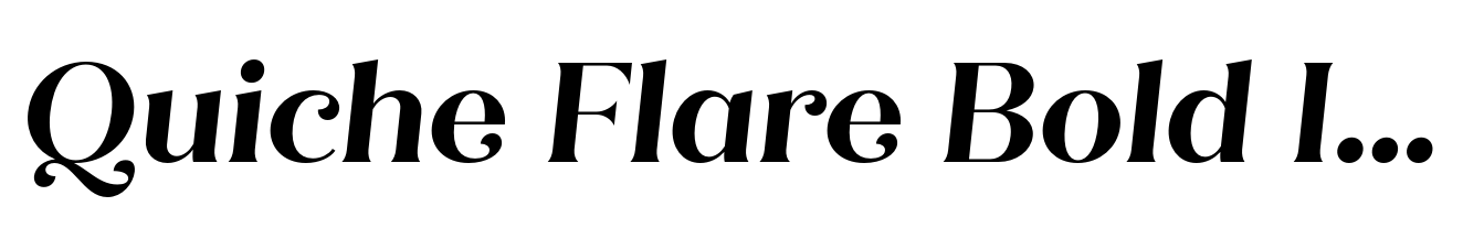 Quiche Flare Bold Italic