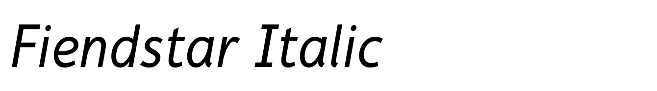 Fiendstar Italic