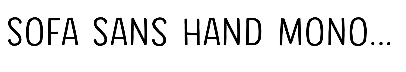 Sofa Sans Hand Monoline