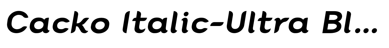 Cacko Italic-Ultra Black