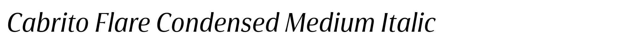 Cabrito Flare Condensed Medium Italic image