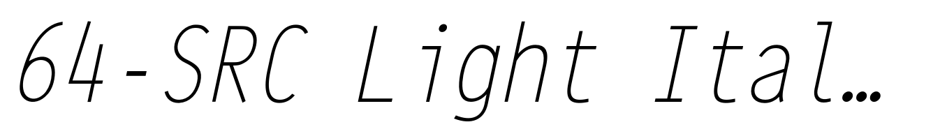 64-SRC Light Italic