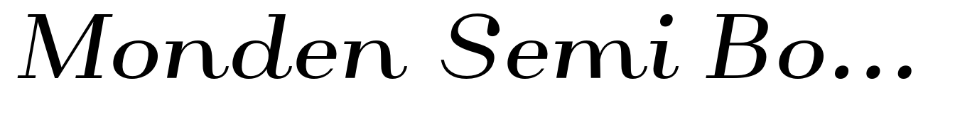 Monden Semi Bold Italic