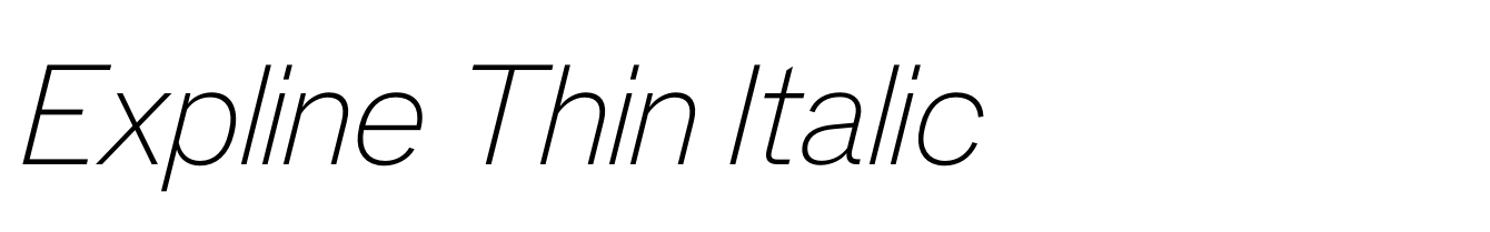 Expline Thin Italic