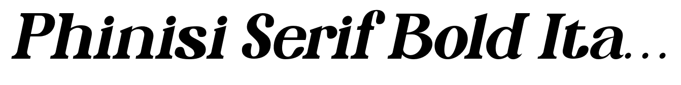 Phinisi Serif Bold Italic