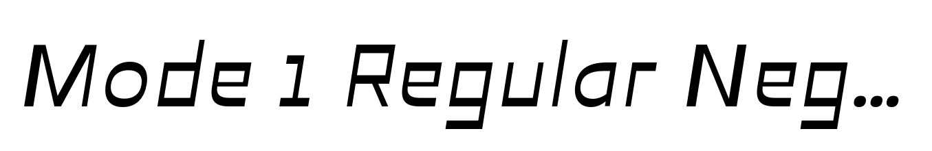 Mode 1 Regular Negativ Italic