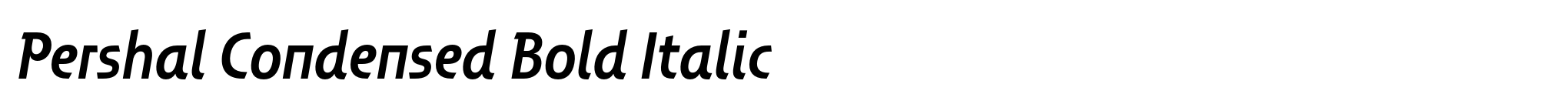 Pershal Condensed Bold Italic image