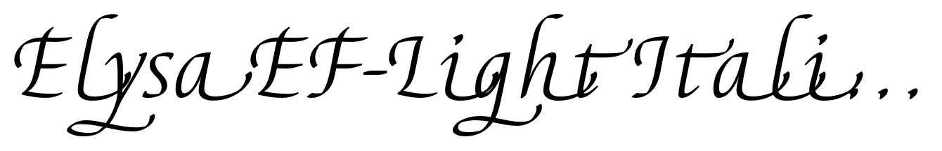 Elysa EF-Light Italic Sw2