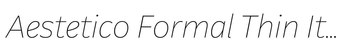 Aestetico Formal Thin Italic