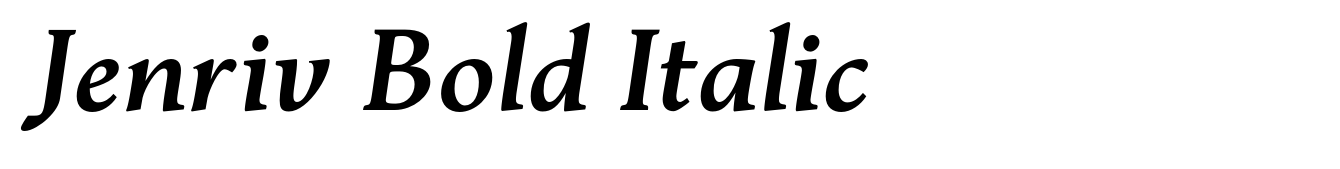 Jenriv Bold Italic