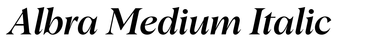 Albra Medium Italic