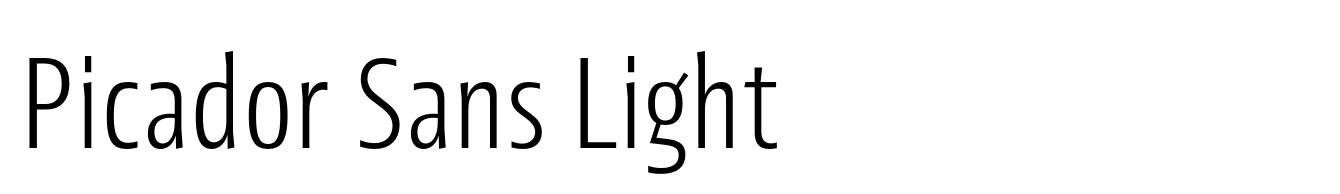 Picador Sans Light