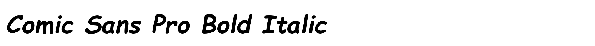 Comic Sans Pro Bold Italic image