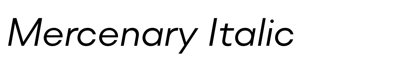 Mercenary Italic