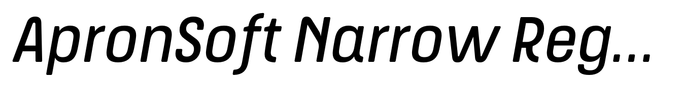 ApronSoft Narrow Regular Italic
