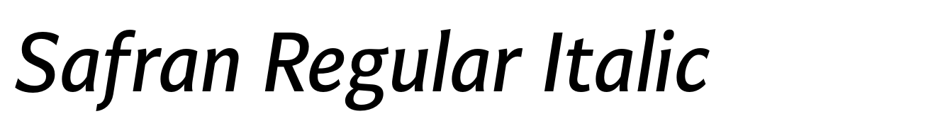 Safran Regular Italic