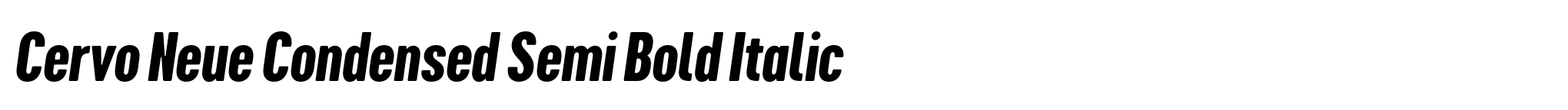 Cervo Neue Condensed Semi Bold Italic image