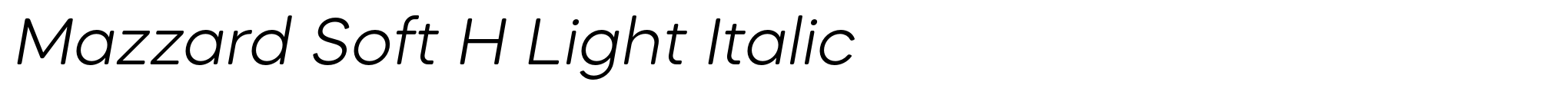 Mazzard Soft H Light Italic image