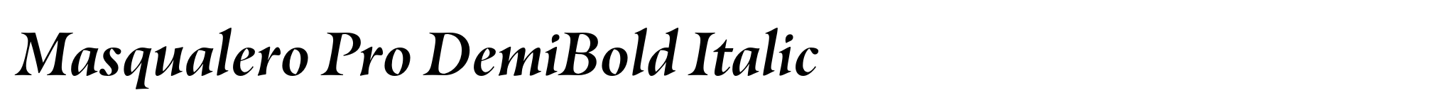 Masqualero Pro DemiBold Italic image