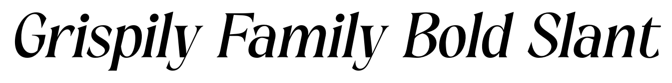 Grispily Family Bold Slant