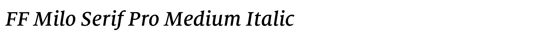 FF Milo Serif Pro Medium Italic image