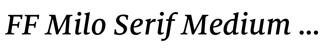 FF Milo Serif Medium Italic