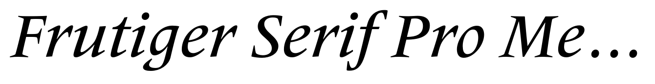 Frutiger Serif Pro Medium Italic