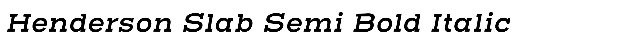Henderson Slab Semi Bold Italic image