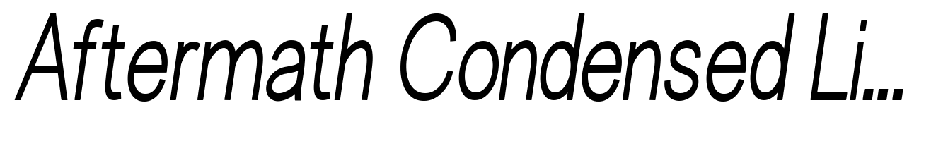 Aftermath Condensed Light Italic